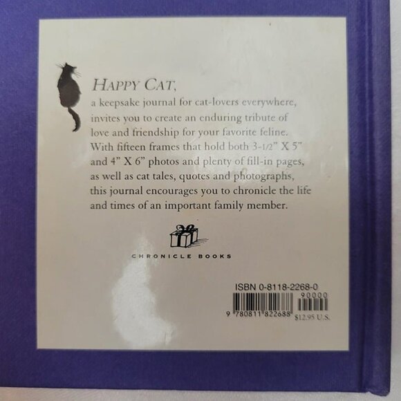Happy Cat Keepsake Journal For My Cat Hardcover UNUSED scrapbooking book NWOT - Picture 6 of 6